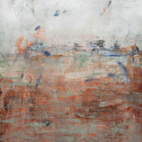 modern copper and navy abstract art