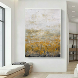 Abstract mustard and grey wall art Australia