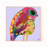 Colourful abstract bird wall art