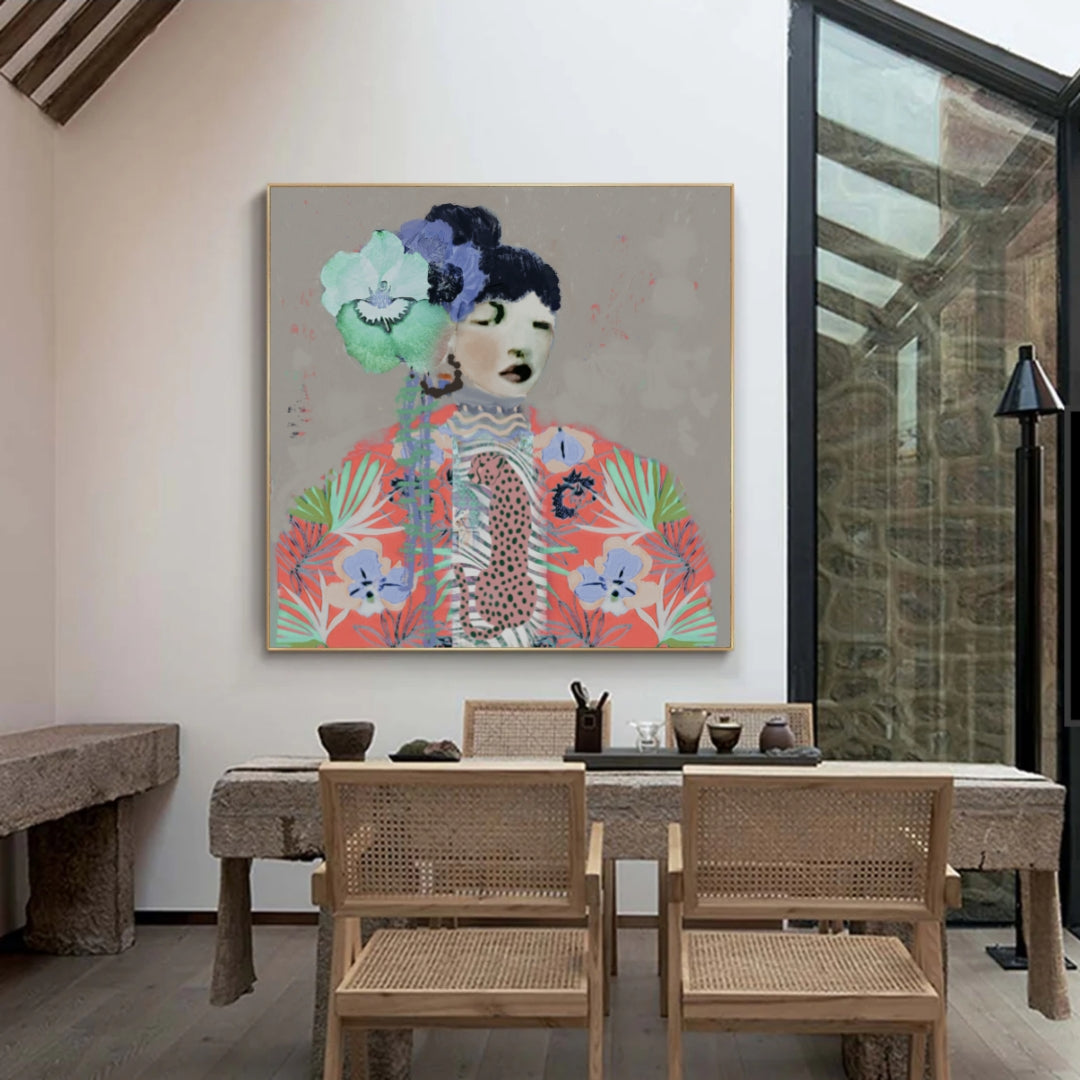 oriental women portrait wall art