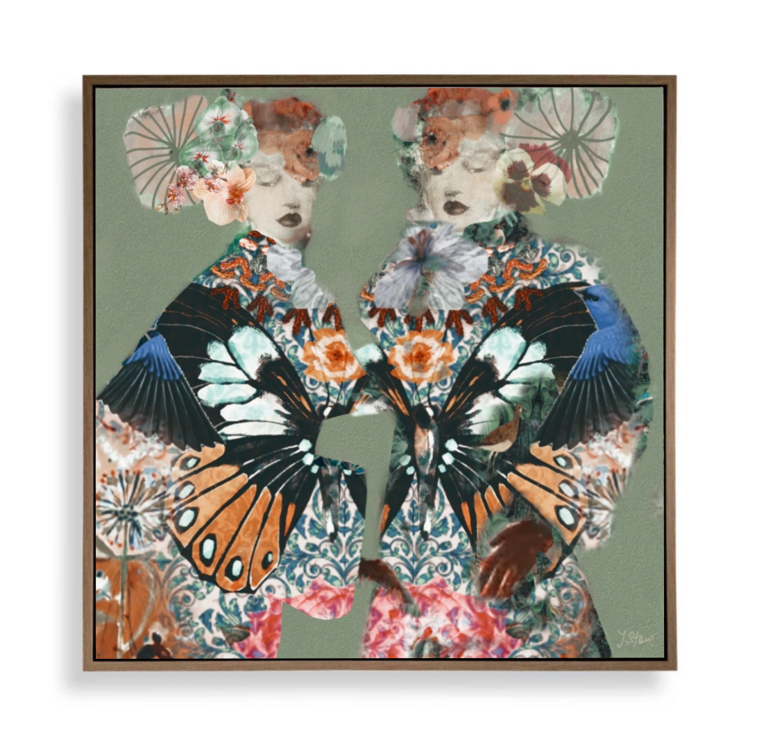 Butterfly Kimono | Japanese Vintage Botanical Statement Art