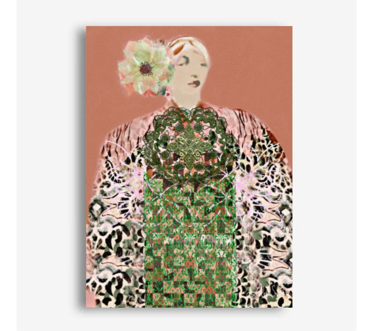 boho pink and terracotta wall art