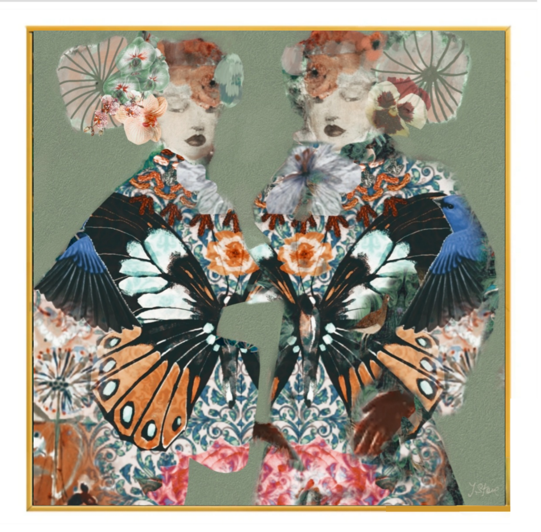 Butterfly Kimono | Japanese Vintage Botanical Statement Art