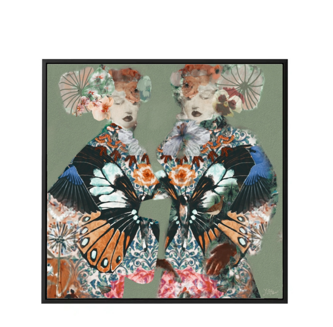 Butterfly Kimono | Japanese Vintage Botanical Statement Art