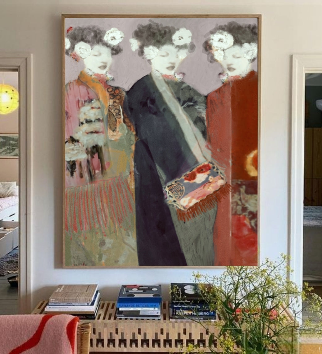 Geisha girl modern art