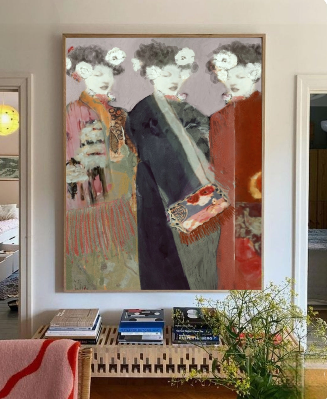 Geisha girl modern art