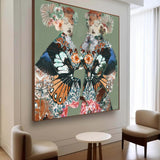 Butterfly Kimono | Japanese Vintage Botanical Statement Art