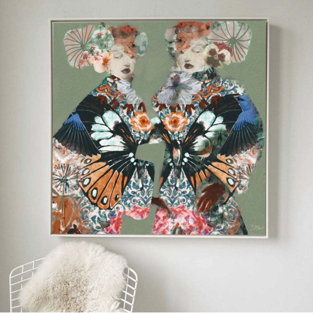 Butterfly Kimono | Japanese Vintage Botanical Statement Art