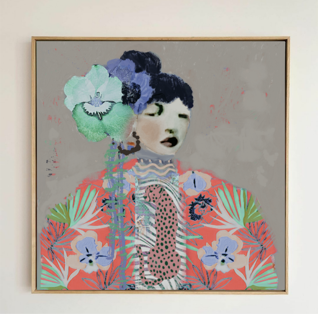 Lou Lou | Japanese Woman Portrait Canvas Print