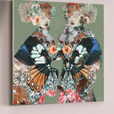 Butterfly Kimono | Japanese Vintage Botanical Statement Art